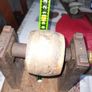 Antique Belt Drive Pulley Maybe Watch Makers Tool or Lathe, The central wooden drum is designed to be driven by a flat leather belt Image 8