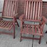 four recliner garden chairs Image 2