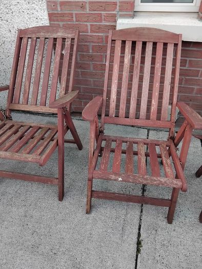 four recliner garden chairs