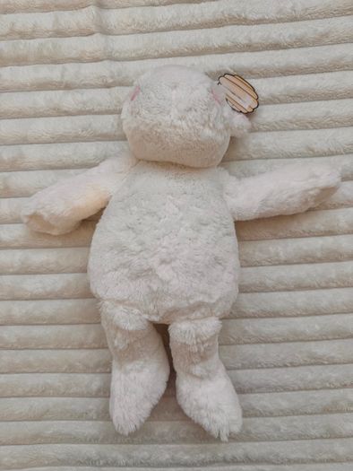 Mumbles White Pink Hippo Plush Soft Only approx. 25 cm. (without legs) MM606 Please see photos