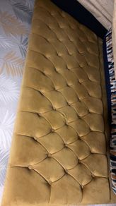 Mustard bed frame and mattress
