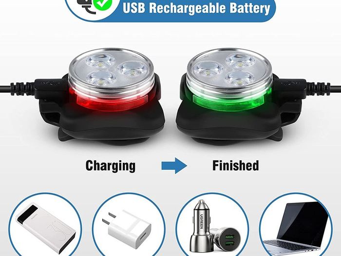 Rechargeable LED Bike Lights Set - Headlight Taillight Combinations LED Bicycle Light Set (650mah Lithium Battery, 4 Light Mode Options, 2 USB cables)