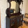 Antique / Vintage Ornate Mahogany Sideboard Display Cabinet with Mirror Back Image 3