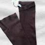 Bershka Size L Dark Brown Ribbed Flare Pants NWT High Waist Leggings Image 4