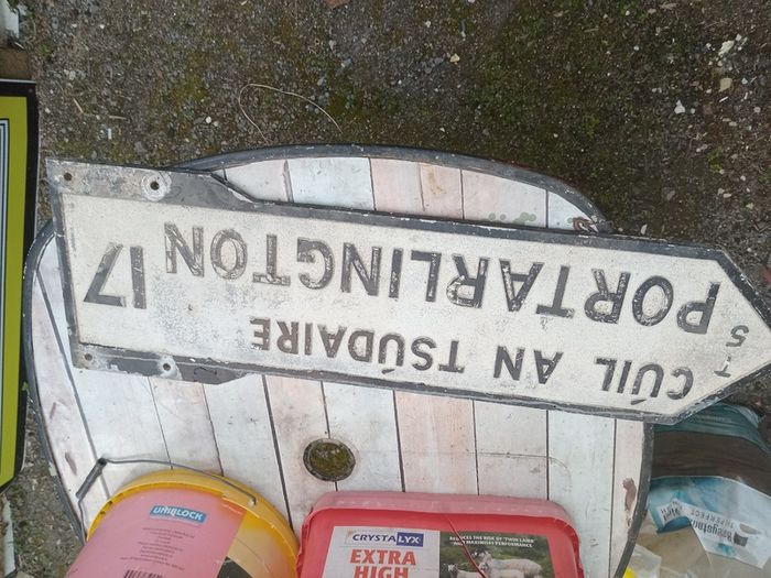 old  road  sign