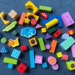 Wooden blocks toddler