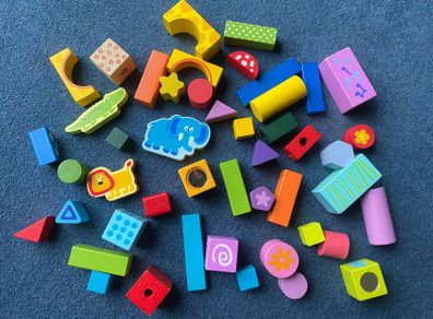 Wooden blocks toddler