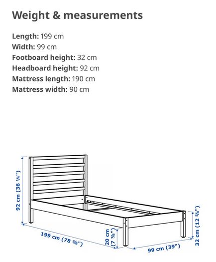 IKEA Tarva Individual Bed Frame - Free to go