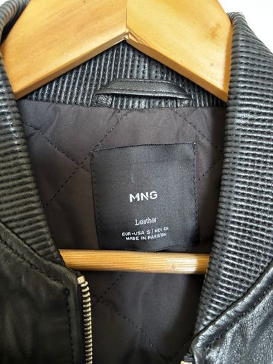 Mango Black Leather Jacket