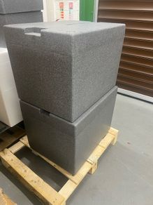 Two large styrofoam boxes