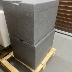 Two large styrofoam boxes