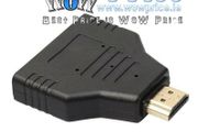4827 HDMI 1 in to 2 Out Splitter Male to Female M/F Adapter Converter TV