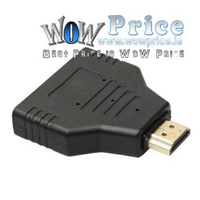 4827 HDMI 1 in to 2 Out Splitter Male to Female M/F Adapter Converter TV