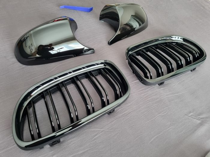 BMW 3 Series E90 E91 Lci Kidney Grilles & Mirror Covers Set Brand New