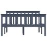 Bed Frame Grey Solid Pinewood 120 x 190 cm Image 4