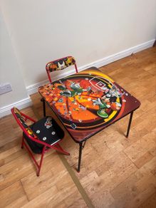 Child's Disney folding table + 2 chairs