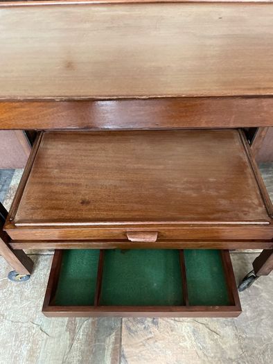Antique Art Deco Metamorphic Side Table Tea Trolley 1920s