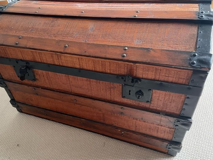 Antique Large Wooden Chest - Previously Refurbished
