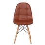 _A Set of 4 PU Leather Dining Chairs Metal Frames and Beech Hardware Legs for Dining Kitchen Office Living Room Modern Style Image 2