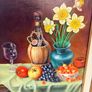 Still Life Oil Painting 1960s Belgian School Image 3