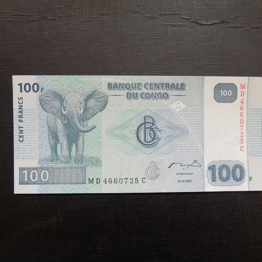 Central Bank of the Congo.2007.100 Francs.Uncirculated Banknote.