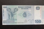 Central Bank of the Congo.2007.100 Francs.Uncirculated Banknote.
