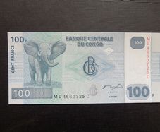 Central Bank of the Congo.2007.100 Francs.Uncirculated Banknote.