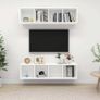 Wall-mounted TV Cabinets 2 pcs White Chipboard Image 5
