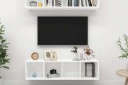 Wall-mounted TV Cabinets 2 pcs White Chipboard