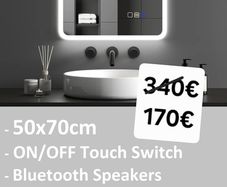 LED Bathroom Mirror Dual LED Bluetooth Antifog
