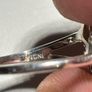 Sterling Silver Ring with Peach Coloured Stones Size P Image 7