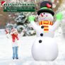 7 FT Christmas Inflatables Snowman with LED Light, 210 cm Blow up Snow Man with Magic Hat, Giant Figure Xmas Christmas Decoration IP44 Weatherproof for Garden Yard Patio Lawn Home Image 2