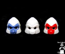 Lego Lot Of Errors Gorilla Minifigure Headgear Mask Error Prototype Test Print Colour One Is The Right Colour And One Has No paint And The Other Is A Error Colour Rare And Hard To Find