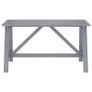 Garden Dining Table Grey 140x70x73.5 cm Solid Acacia Wood Image 2