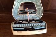 Vintage 1950s Swiss musical ballerina dressing table manicure Box