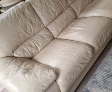 Cream leather 3piece suite