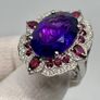 Sterling silver 925 ring with Amethyst and Rhodolite Garnet Image 10