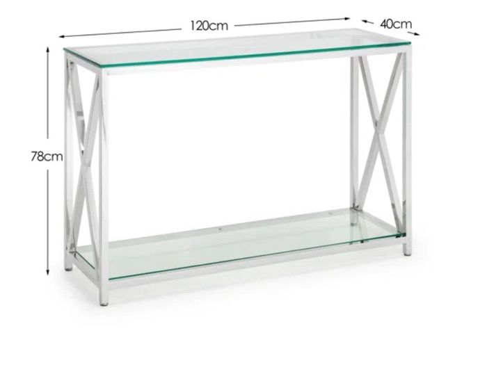 Hall Table - Glass Top Beautiful Console Table