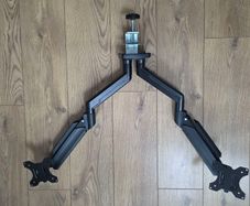 Desk mount dual monitor arm