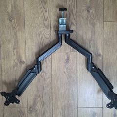 Desk mount dual monitor arm