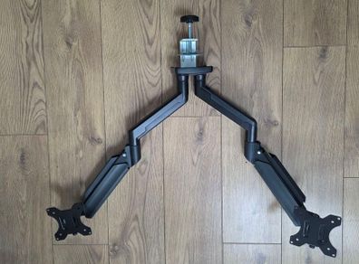 Desk mount dual monitor arm