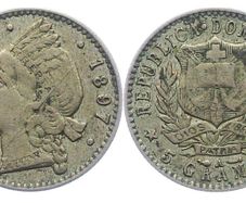 1897 Dominican Republic 20 Centavos