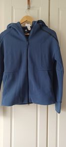 Adidas hoodie jacket sz 8-10, blue, lovely condition
