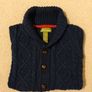 navy blue Shawl Neck Cardigan Image 7
