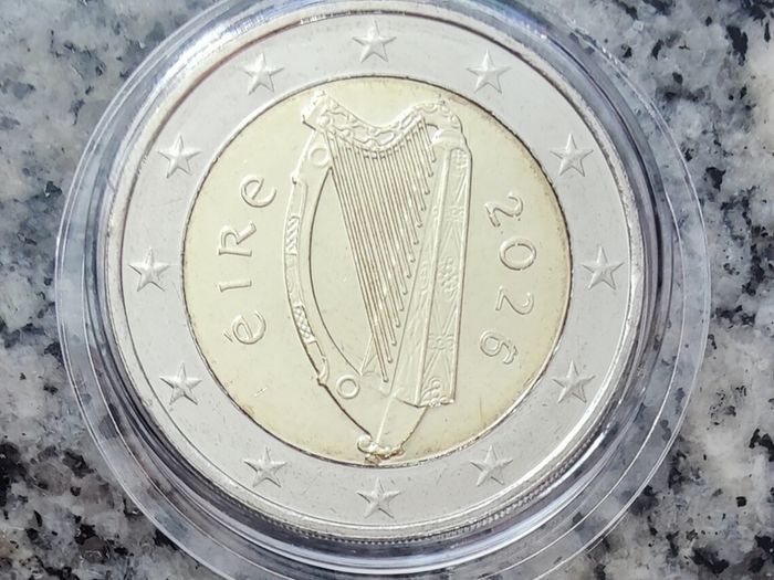Ireland 2 Euro Coin 2026 Uncirculated (Standard Harp Coin)