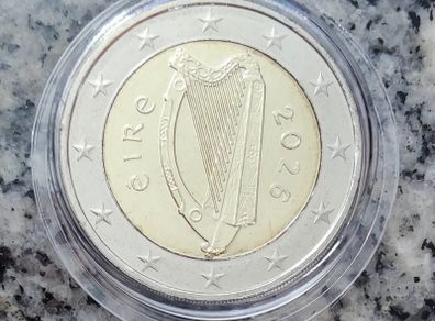 Ireland 2 Euro Coin 2026 Uncirculated (Standard Harp Coin)