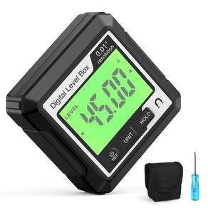 Digital Level Angle Gauge 360 LCD Electronic Protractor Mini Inclinometer Magnetic Base Bevel Protractor Tilt Measuring Tool