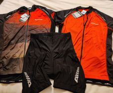 Cycling tops and shorts