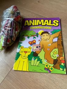 Colouring book and colours