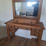 oak dressing table with detachable mirror (danube) Image 3